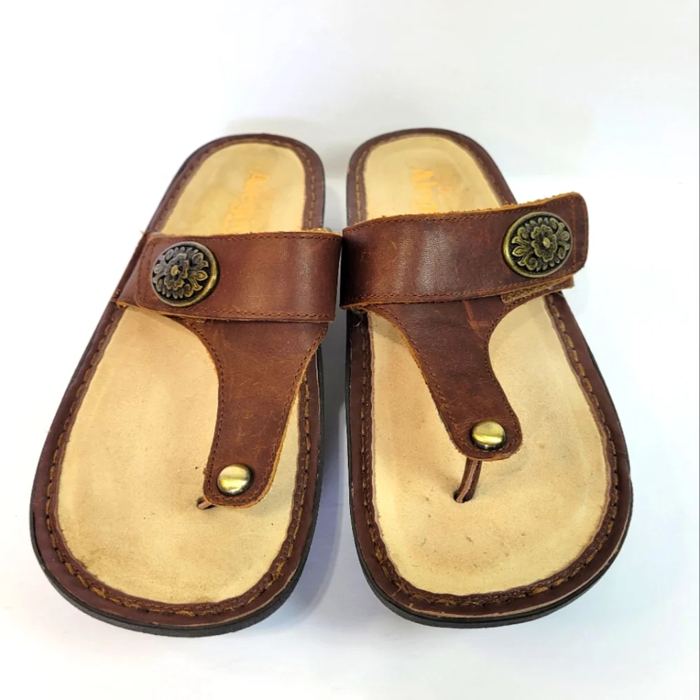 Alegria Carina Hickory Embellished South Western Boho Y2K Hippie Thong Sandal